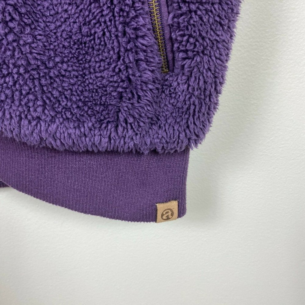 Artisans Vest XXL Purple‎ Plush Fleece Sleeveless High Neck Drawstring - Picture 4 of 11